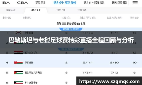 巴勒斯坦与老挝足球赛精彩直播全程回顾与分析